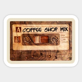 Coffee Shop Mixtape Sticker